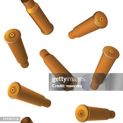 Bullet shells seamless vector wallpaper Bullet shells seamless vector wallpaper