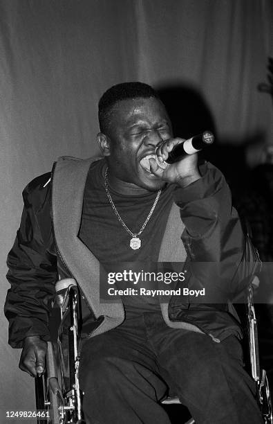Rapper Scarface of The Geto Boys performs at the Regal Theater in Chicago, Illinois in January 1993.