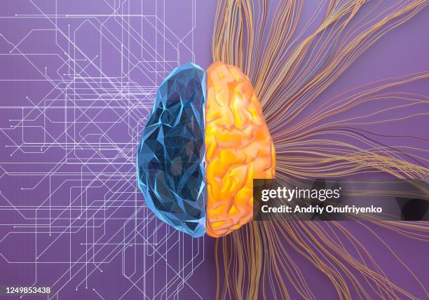 split net/turbulence artificial brain - brain training stock-fotos und bilder