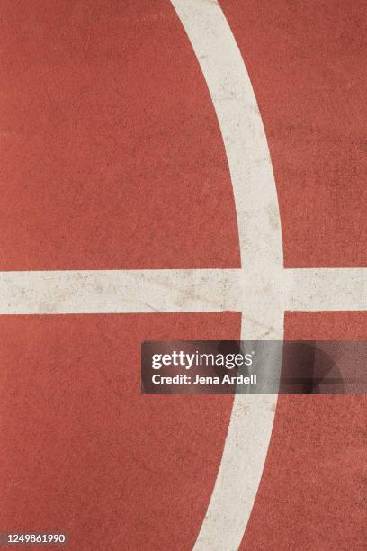 abstract basketball background, close up basketball court lines - basketball close up stock-fotos und bilder