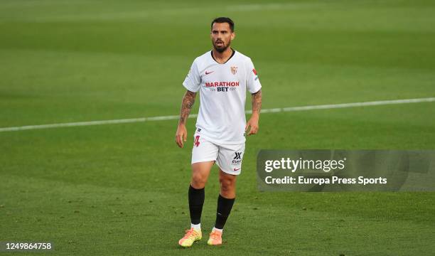 Jesus Joaquin Fernandez Saenz de la Torre of Sevilla during the La Liga match between Levante UD and Sevilla FC at Camilo Cano Stadium on June 15,...