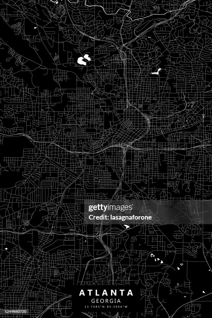 Atlanta, Georgia Vector Map