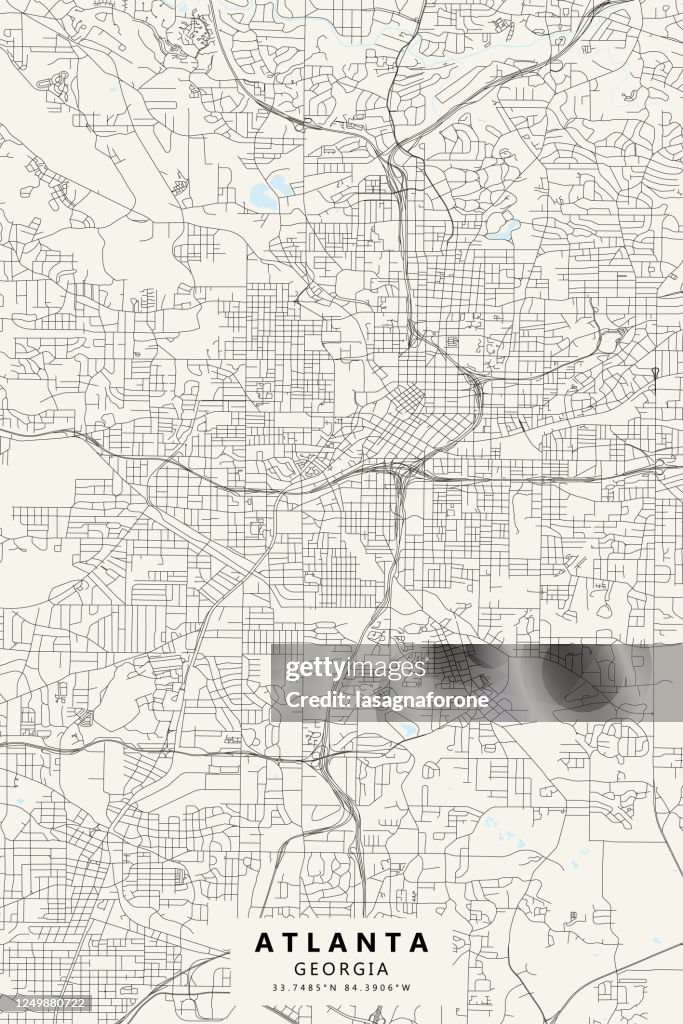 Atlanta, Georgia Vector Map