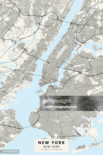 new york city vektorkarte - brooklyn new york stock-grafiken, -clipart, -cartoons und -symbole