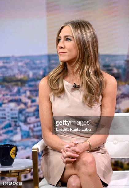 Adam Sandler and Jennifer Aniston are guests on Good Morning America on Wednesday, March 22, 2023 on ABC. JENNIFER ANISTON