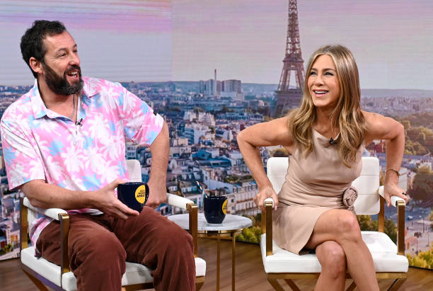 Adam Sandler and Jennifer Aniston are guests on Good Morning America on Wednesday, March 22, 2023 on ABC. ADAM SANDLER, JENNIFER ANISTON