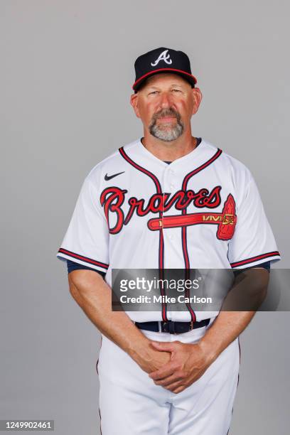 Walt Weiss of the Atlanta Braves poses for a photo during the Atlanta Braves Photo Day at CoolToday Park on Friday, February 24, 2023 in North Port,...