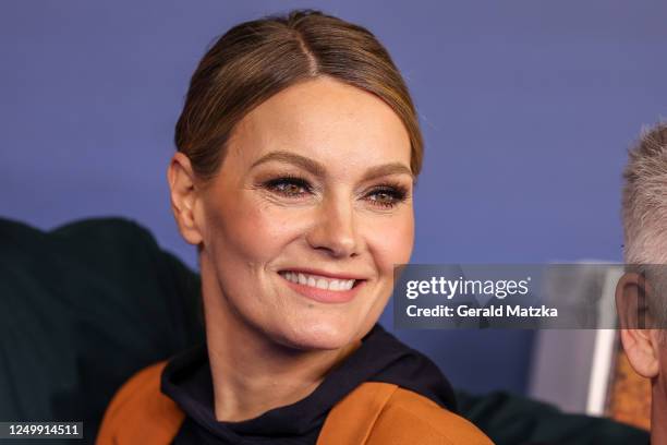 Martina Hill attends the premiere of Season 4 of "LOL: Last One Laughing" at Kino International on March 29, 2023 in Berlin, Germany.