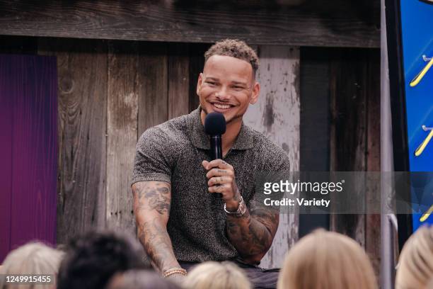 Kane Brown speaks onstage at the CMT Hot 20 Countdown Live in Austin held on March 29, 2023 in Austin, Texas.