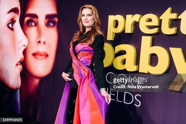 Brooke Shields at the New York premiere of "Pretty Baby: Brooke Shields" held at Alice Tully Hall on March 29, 2023 in New York City.