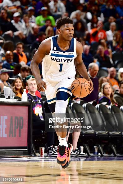 Edwards Wolves Anthony Edwards of the Minnesota Timberwolves dribbles the ball... News ...