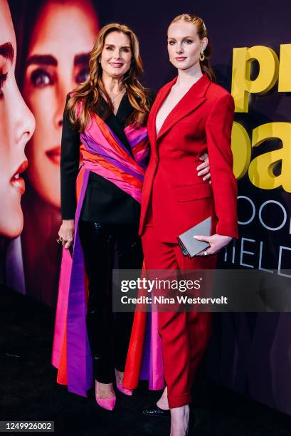 Brooke Shields and Grier Hammond Henchy at the New York premiere of "Pretty Baby: Brooke Shields" held at Alice Tully Hall on March 29, 2023 in New...