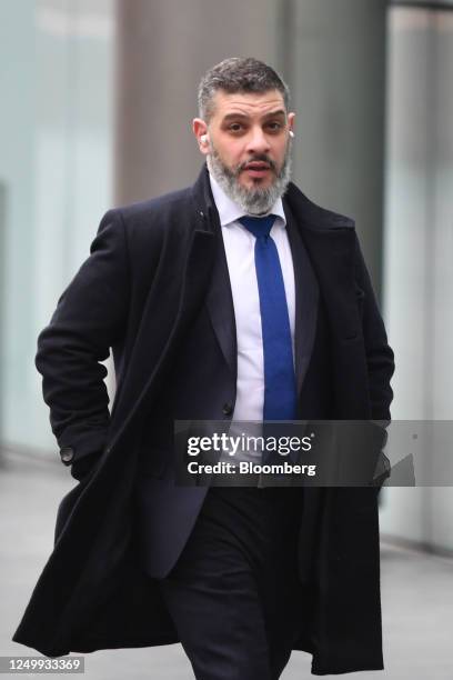 Anthony Constantinou departs from Southwark Crown Court during a break in his trial in London, UK, on Thursday, March 30, 2023. Constantinou, who ran...