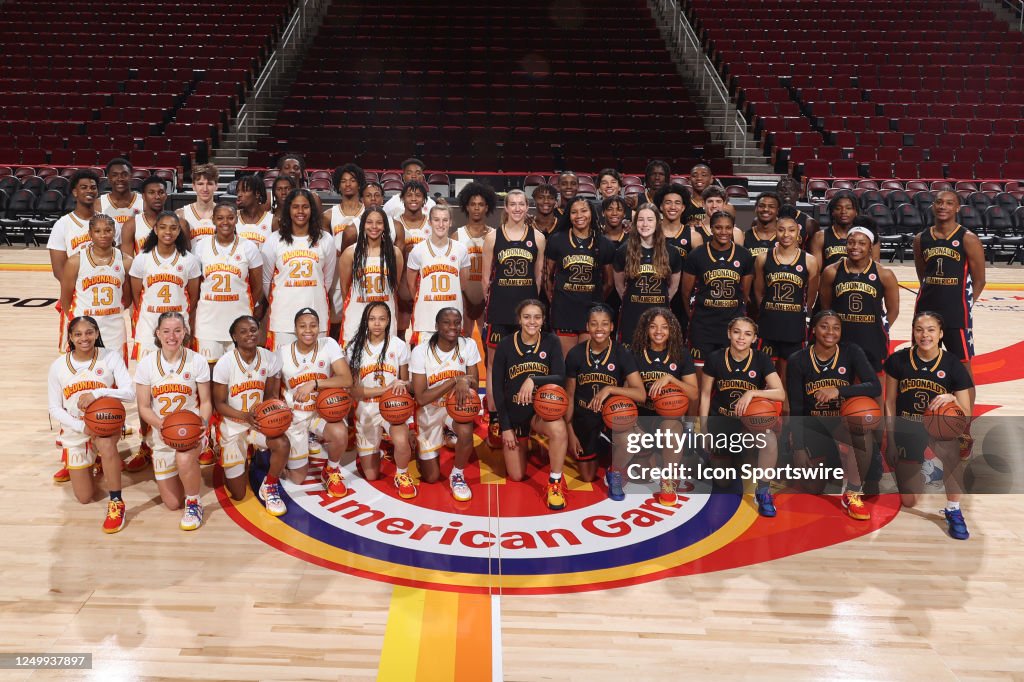 All 48 McDonalds High School All Americans pose for a group shot All 48 McDonalds High School All Americans pose for a group shot