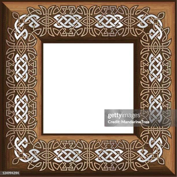 celtic frame - celtic knot stock illustrations