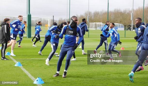 Boubakary Soumaré of Leicester City during the Leicester City training session at Leicester City Training Ground, Seagrave on March 30, 2023 in...