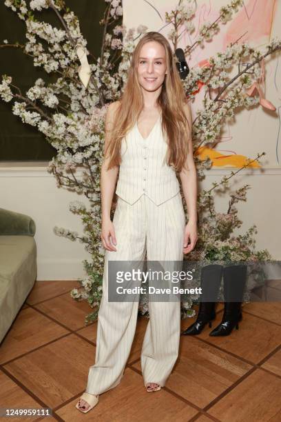 Hum Fleming attends the Dear Frances Spring launch dinner at Langan's Mayfair on March 30, 2023 in London, England.