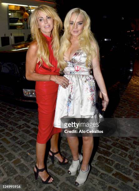 Lindsay Lohan and Dina Lohan sighting on September 14, 2011 in New York City.