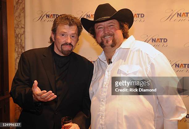 Alabama's Jeff Cook and Recording Artist Colt Ford at The Nashville Association Of Talent Directors Honors Gala at The Hermitage Hotel on September...