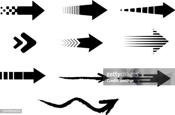 arrows set - arrow symbol stock illustrations
