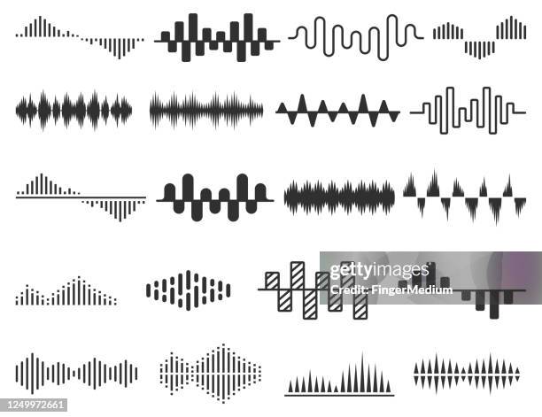 ilustrações, clipart, desenhos animados e ícones de conjunto de ícones de onda de rádio - frequency