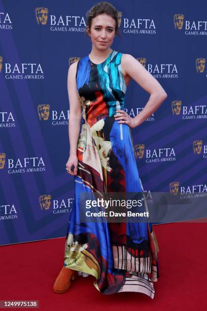 Charlotte McBurney attends The BAFTA Games Awards 2023 at Queen Elizabeth Hall, Southbank Centre, on March 30, 2023 in London, England.