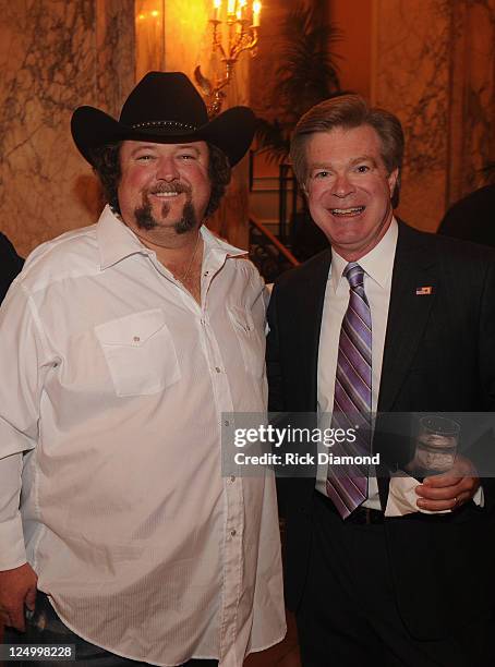 Recording Artist Colt Ford and NATD's President Steve Tolman at The Nashville Association Of Talent Directors Honors Gala at The Hermitage Hotel on...