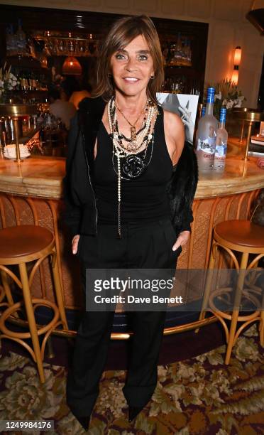 Carine Roitfeld attends the Grey Goose x Carine Roitfeld Fashion Book Dinner at the Chiltern Firehouse on March 30, 2023 in London, England.