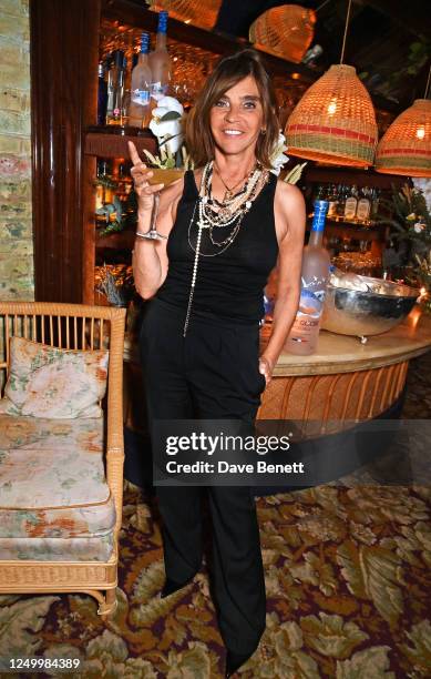 Carine Roitfeld attends the Grey Goose x Carine Roitfeld Fashion Book Dinner at the Chiltern Firehouse on March 30, 2023 in London, England.