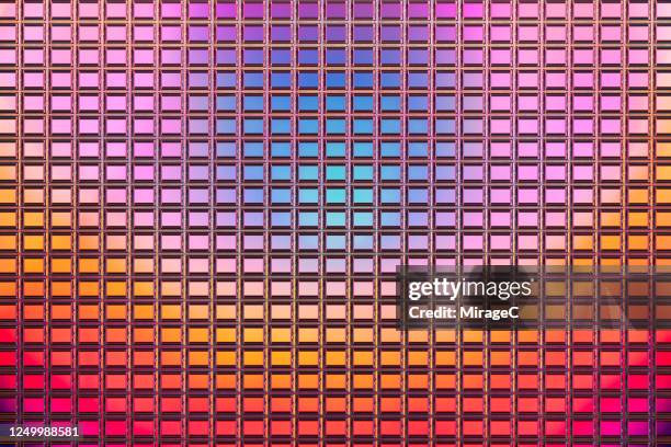 cmos semiconductor wafer grid pattern - wafer stock pictures, royalty-free photos & images