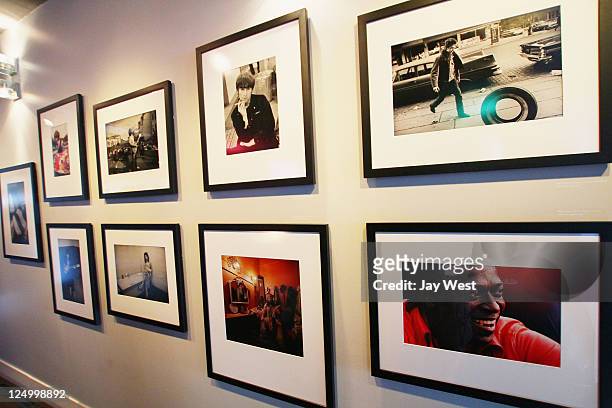 General view at the "Jack & Jim" Gallery, the largest exhibition of works from the estate of legendary photographer Jim Marshall at ACL Live on...