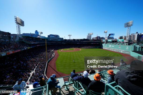 General view of Fenway Park during the game between the Baltimore Orioles and the Boston Red Sox on Thursday, March 30, 2023 in Boston, Massachusetts.