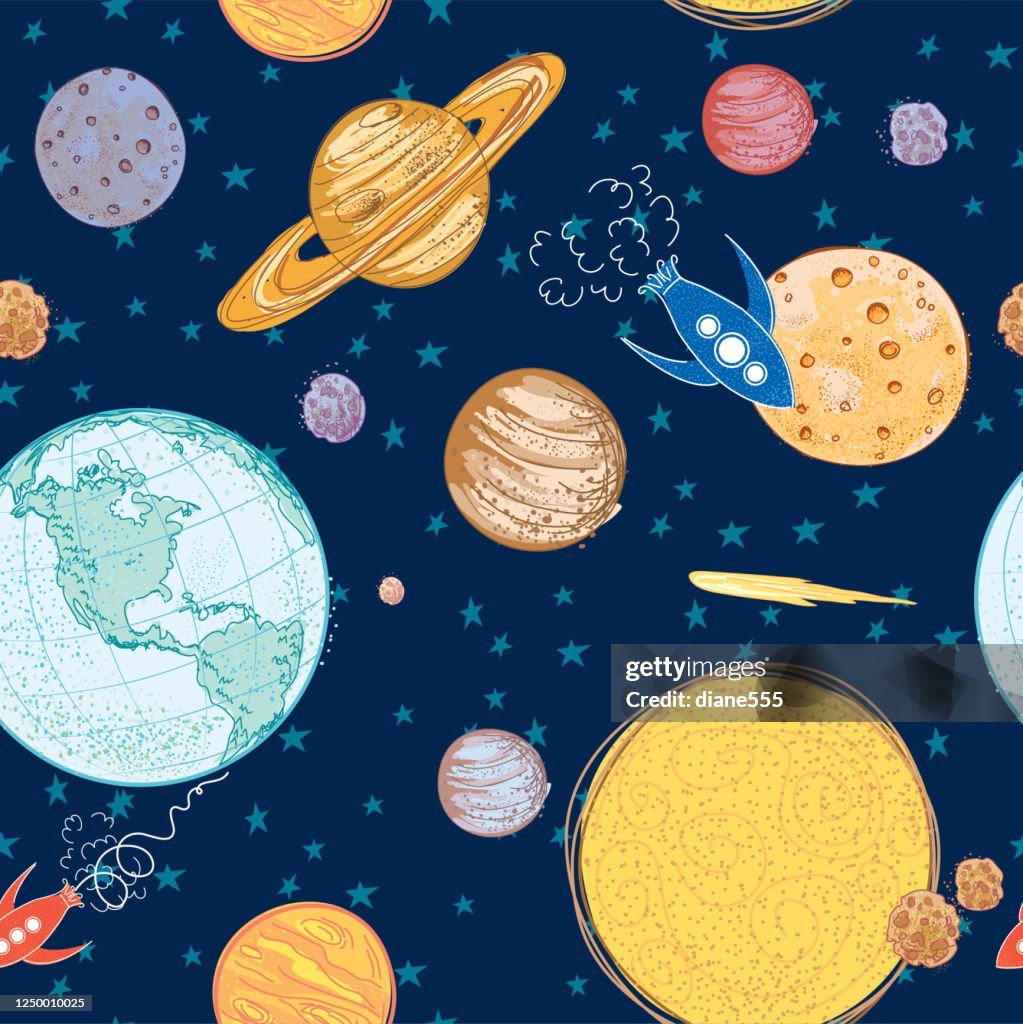 Seamless Space Pattern