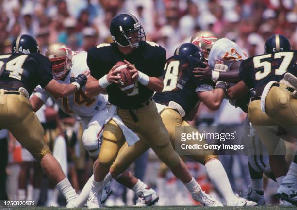 Brett Favre, Quarterback for the University of Southern Mississippi Golden Eagles during the NCAA Independent Conference college football game...