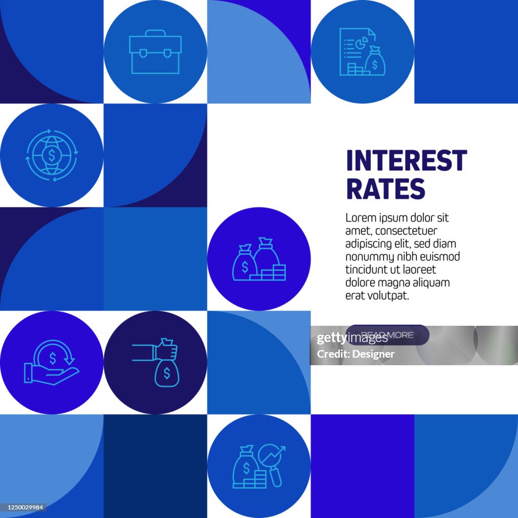 Interest Rates Dsign Interest Rates Concept Banner Design High-Res Vector Graphic - Getty Images
