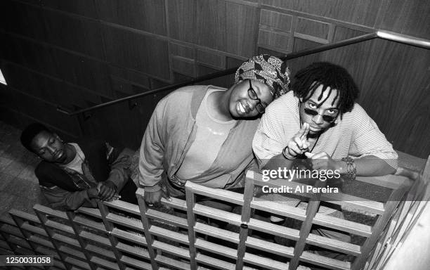 Headliner ,Aerle Taree and Speech of the Rap group Arrested Development appear in a portrait taken on May 5, 1992 in New York City.