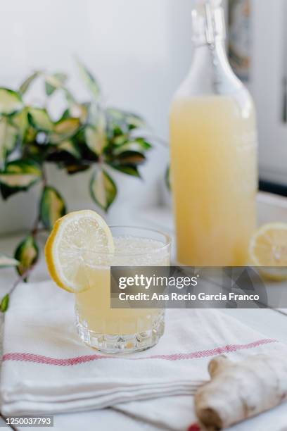 homemade ginger ale - limonade stockfoto's en -beelden