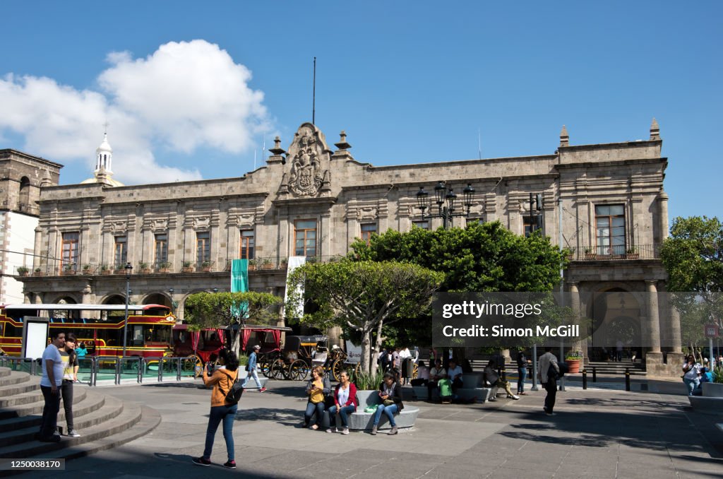 Plaza Guadalajara and Guadalajara City Hall (Palacio Municipal de Guadalajara), Guadalajara, Jalisco, Mexico