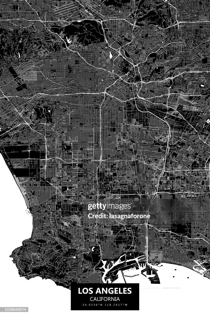Los Angeles California Vector Map