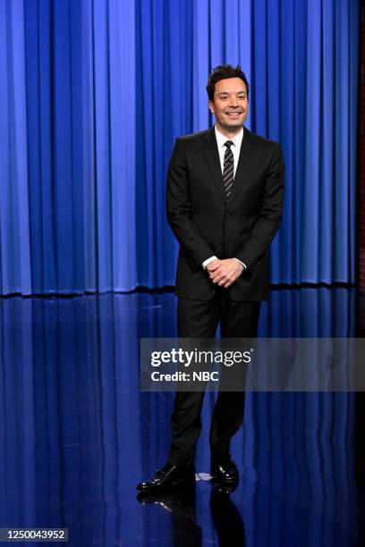 Episode 1826 -- Pictured: Host Jimmy Fallon during the monologue on Thursday, March 30, 2023 --