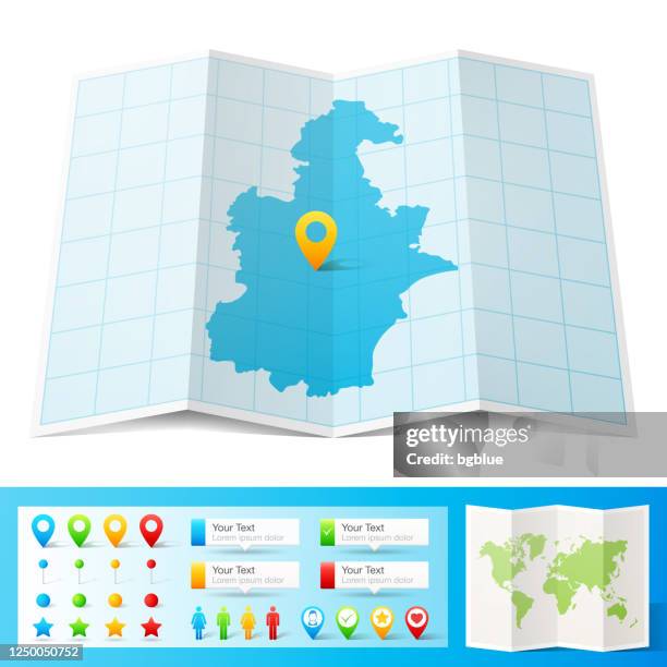 tianjin map with location pins isolated on white background - tianjin population stock illustrations
