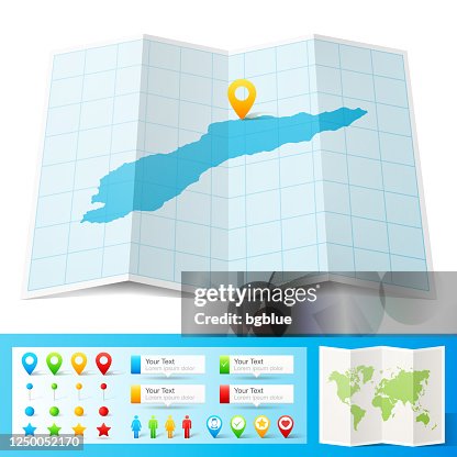 Timoc Map Timor Map With Location Pins Isolated On White Background High-Res ...