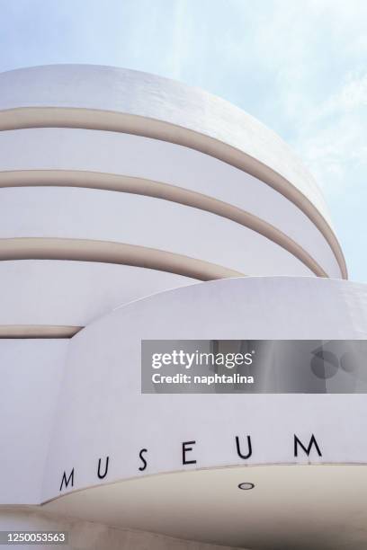 museo guggenheim se enfrentó a los detalles, nueva york, estados unidos - solomon r guggenheim museum fotografías e imágenes de stock