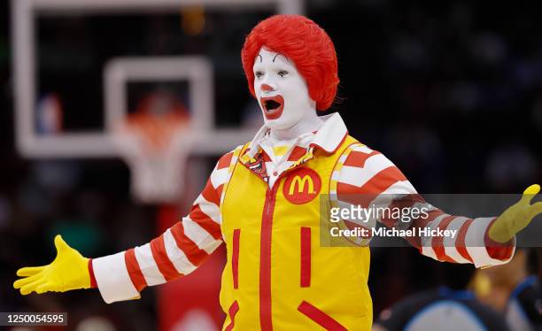 Ronald McDonald is seen during the McDonalds All American Basketball Games at Toyota Center on March 28, 2023 in Houston, Texas.