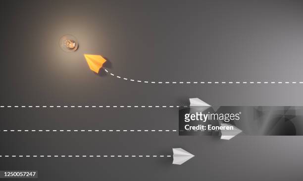 innovation concept - opposite directions stock pictures, royalty-free photos & images