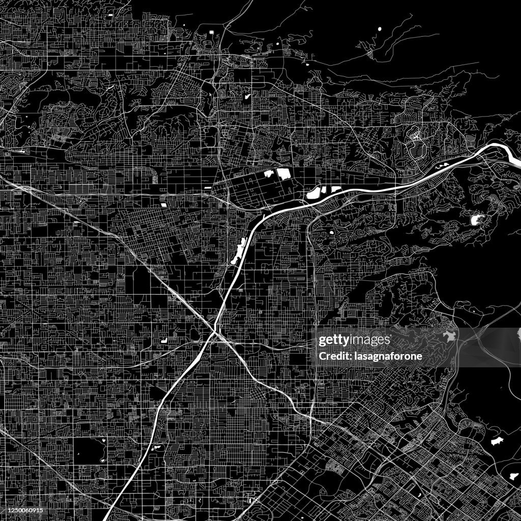 Anaheim, California Vector Map
