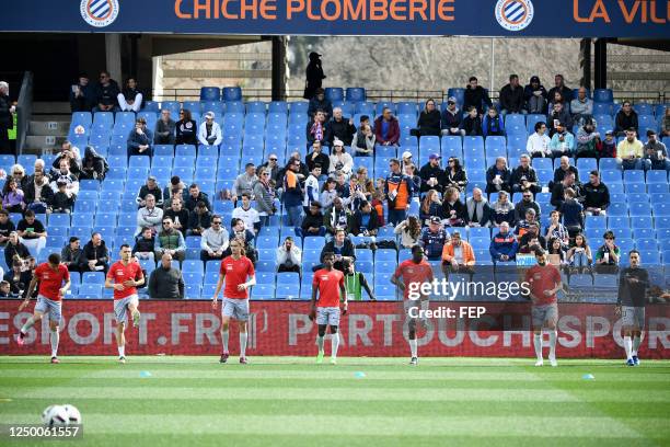 Komnen ANDRIC - 97 Yanis MASSOLIN - 31 Baila DIALLO - 13 Souleymane CISSE - 12 Maxime GONALONS - 10 Saif Eddine KHAOUI during the Ligue 1 Uber Eats...