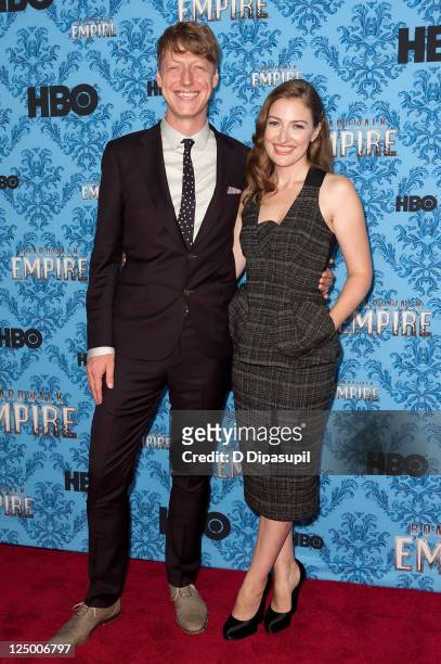 Actress Kelly Macdonald and husband Dougie Payne attend the "Boardwalk Empire" Season 2 premiere at the Ziegfeld Theater on September 14, 2011 in New...