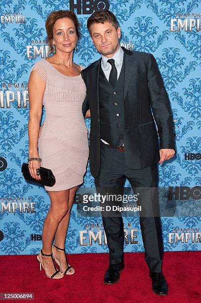 Actor Shea Whigham and wife Christine Whigham attend the "Boardwalk Empire" Season 2 premiere at the Ziegfeld Theater on September 14, 2011 in New...