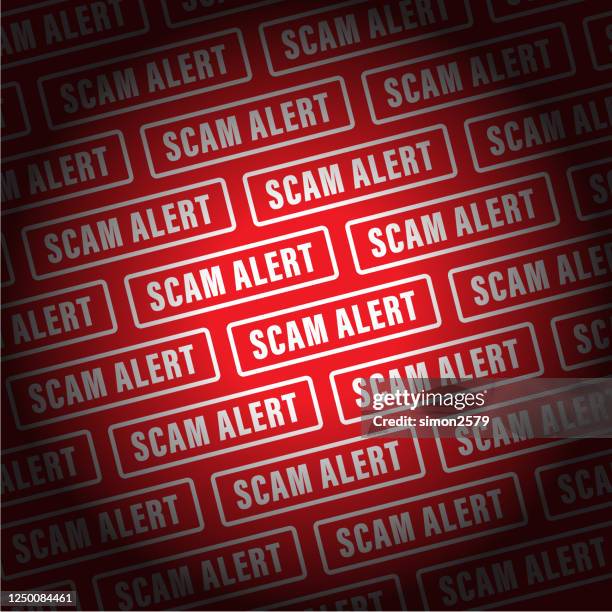 scam alert warning sign background - phishing background stock illustrations